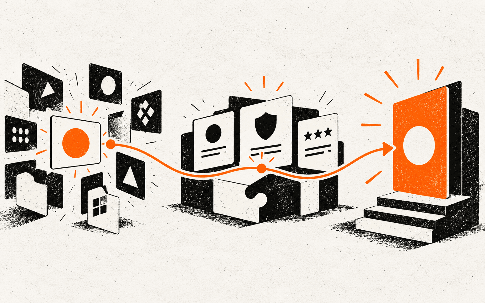 A path from message through trust to action
