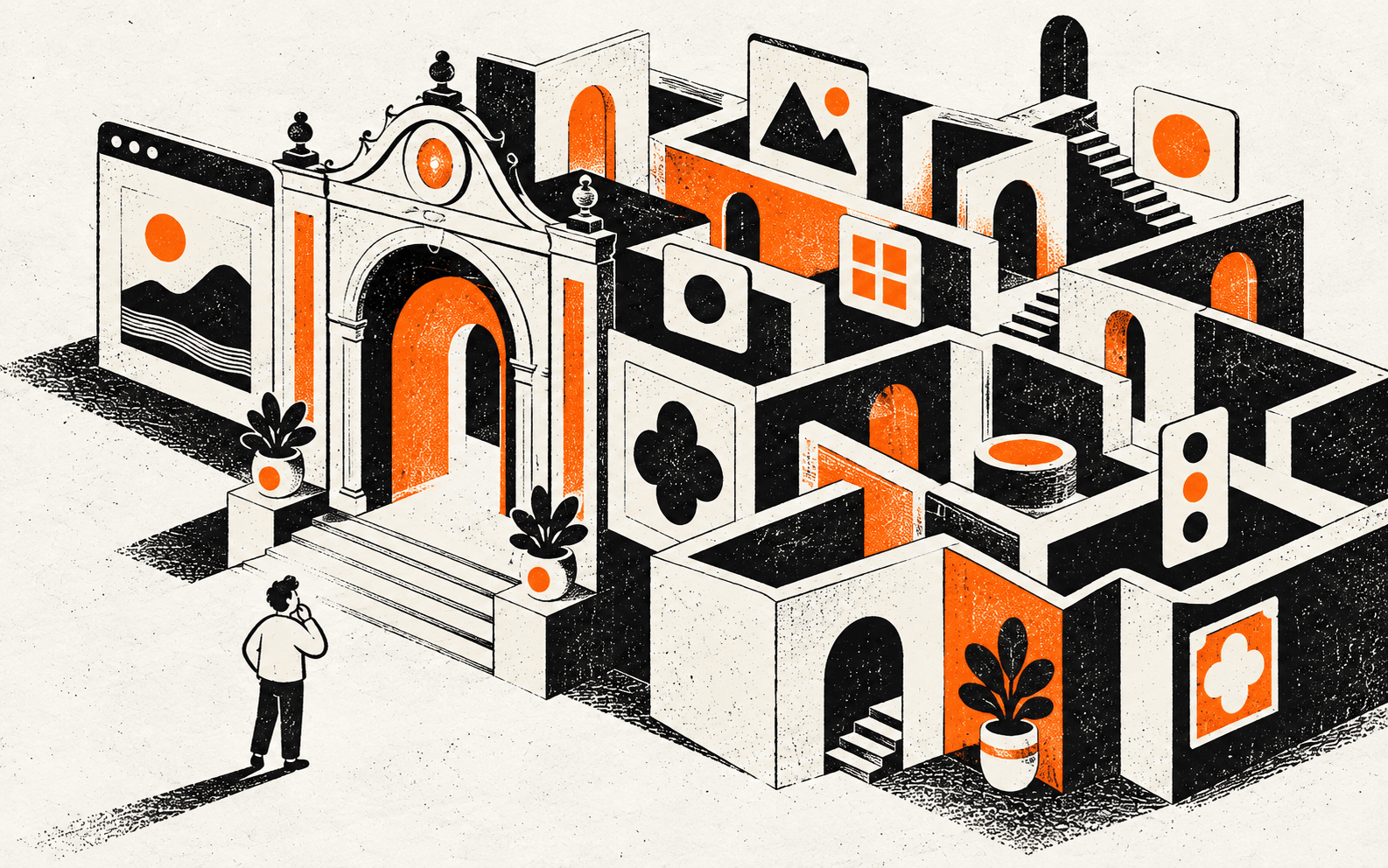 A beautiful website without a clear route